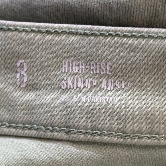 ANA Jeans Woman's 8 Mint‎ Green Button Fly High-Rise Skinny Summer Coastal - Picture 10 of 13
